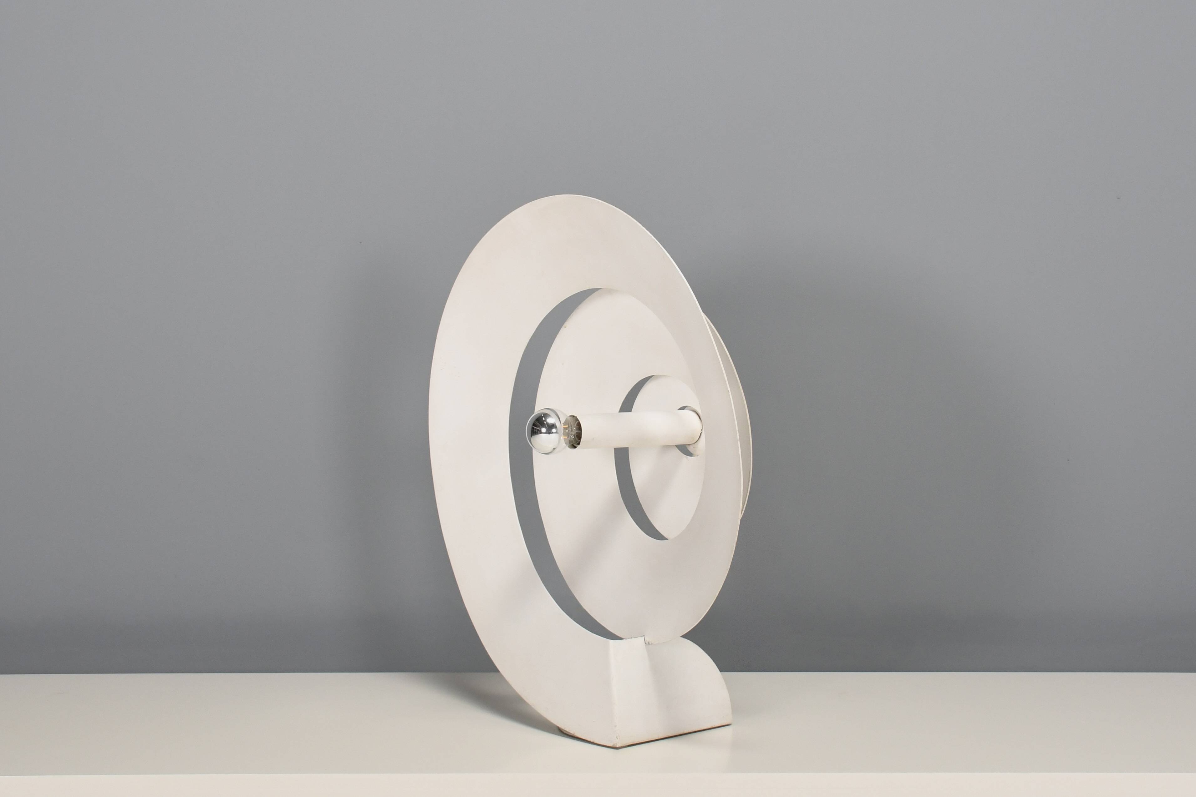 Large Rare Spiral Table Lamp by Luc Bernard, France 1974