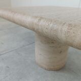 Angelo Mangiarotti Travertine side Table for Up&Up, Italy