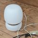 Lampe a poser tchèque en opaline blanche et laiton 1960