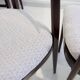 Set of six mid-century Italian wooden dining chairs.