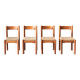 Rustic dining chairs, Italy, 1960's
