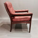 Fauteuil cuir design scandinave 1950 Gote Mobler
