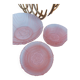 Ensemble de bols en verre dépoli rose