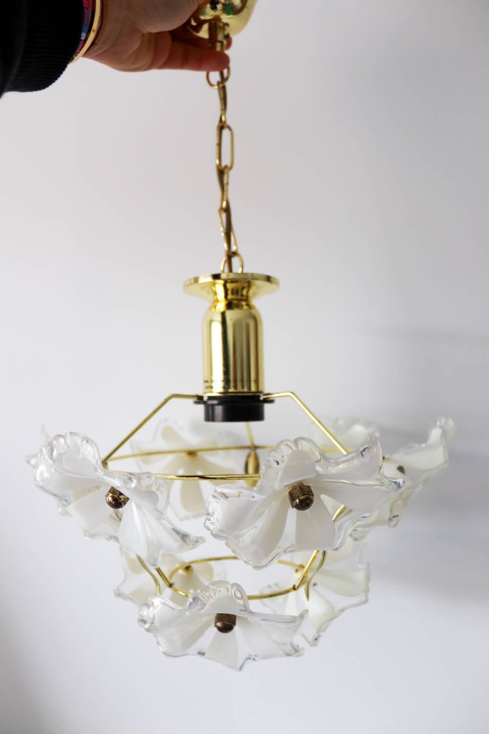 Lustre vintage fleurs murano Eglo