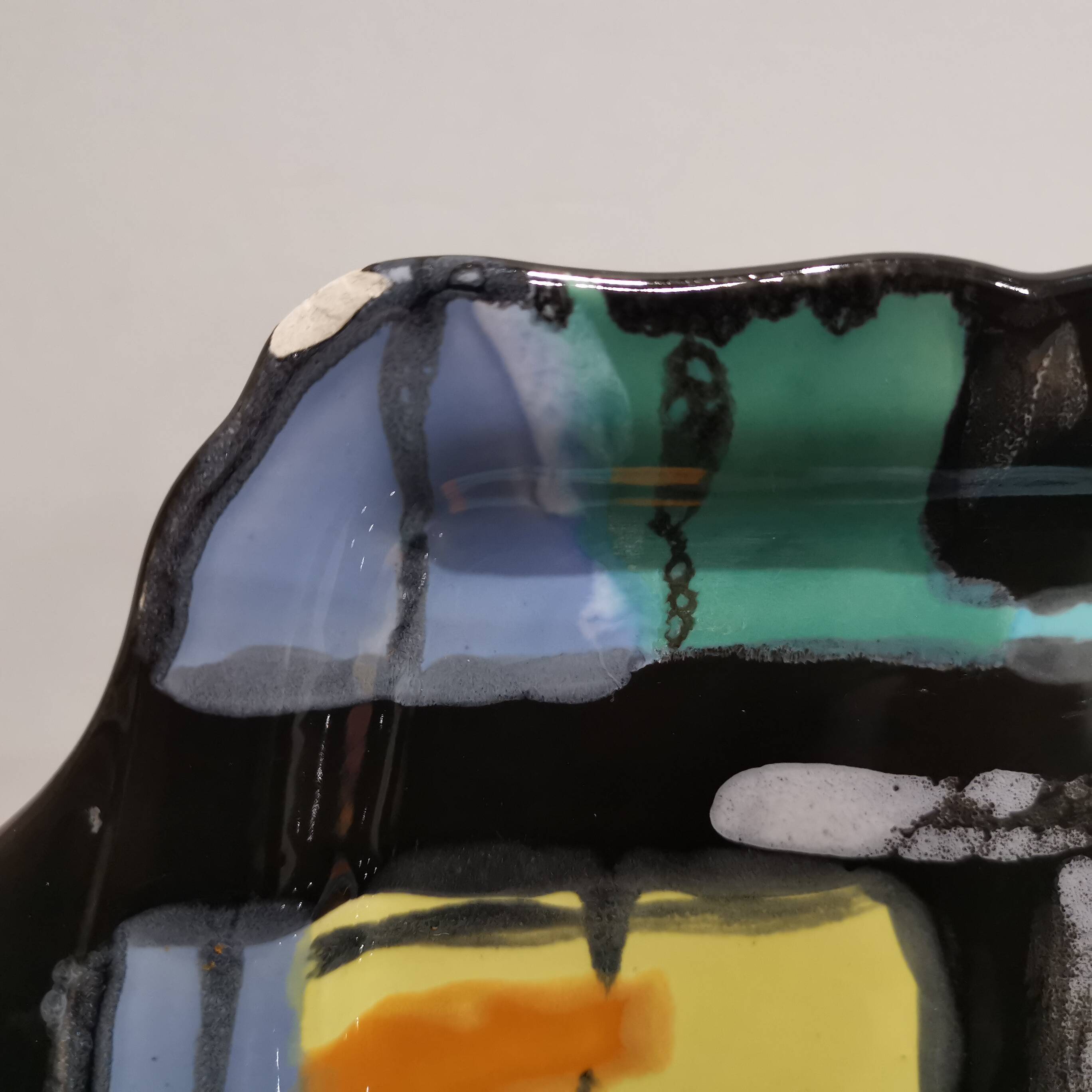 Rectangular art deco dish Longwy Pigalle 1960