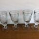 4 bistrot ice cream cups thick glass vintage
