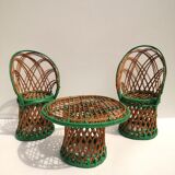 Vintage rattan lounge toy