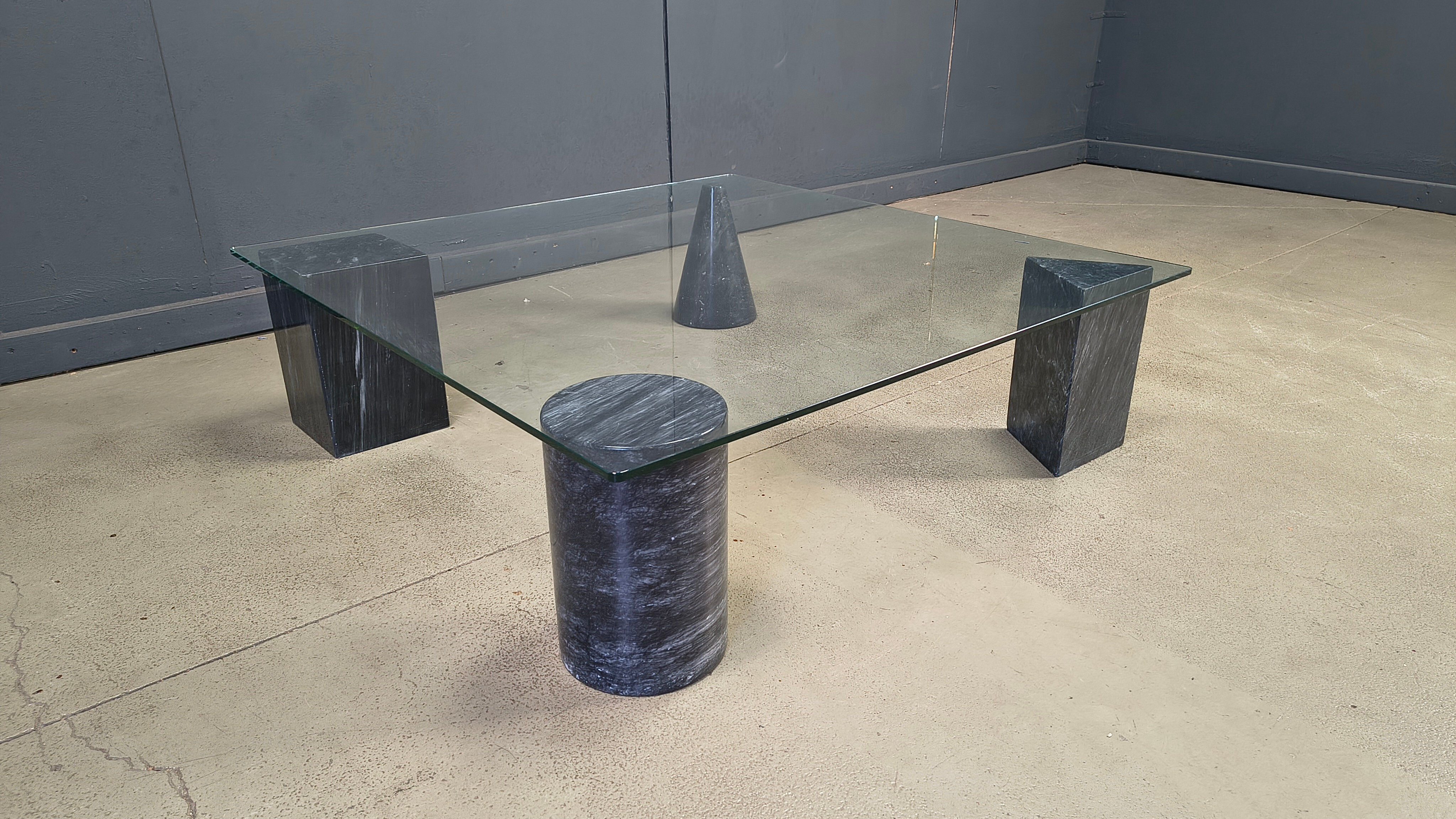 Vintage Italian marble coffee table, 1970s