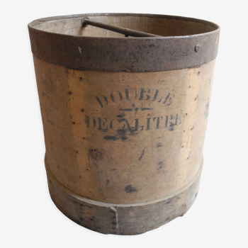 Double decaliter grain measuring bucket old grain measuring bucket decoration