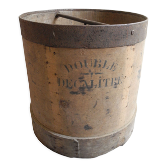 Double decaliter grain measuring bucket old grain measuring bucket decoration