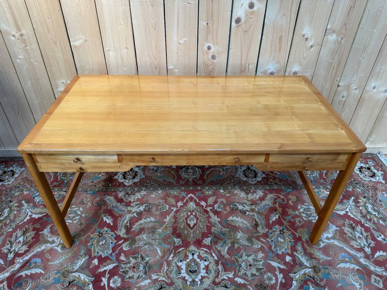 Flat desk – Scandinavian Style – Attributed to Petersen Bernt – Walnut and Oak