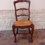 6 straw oak chairs
