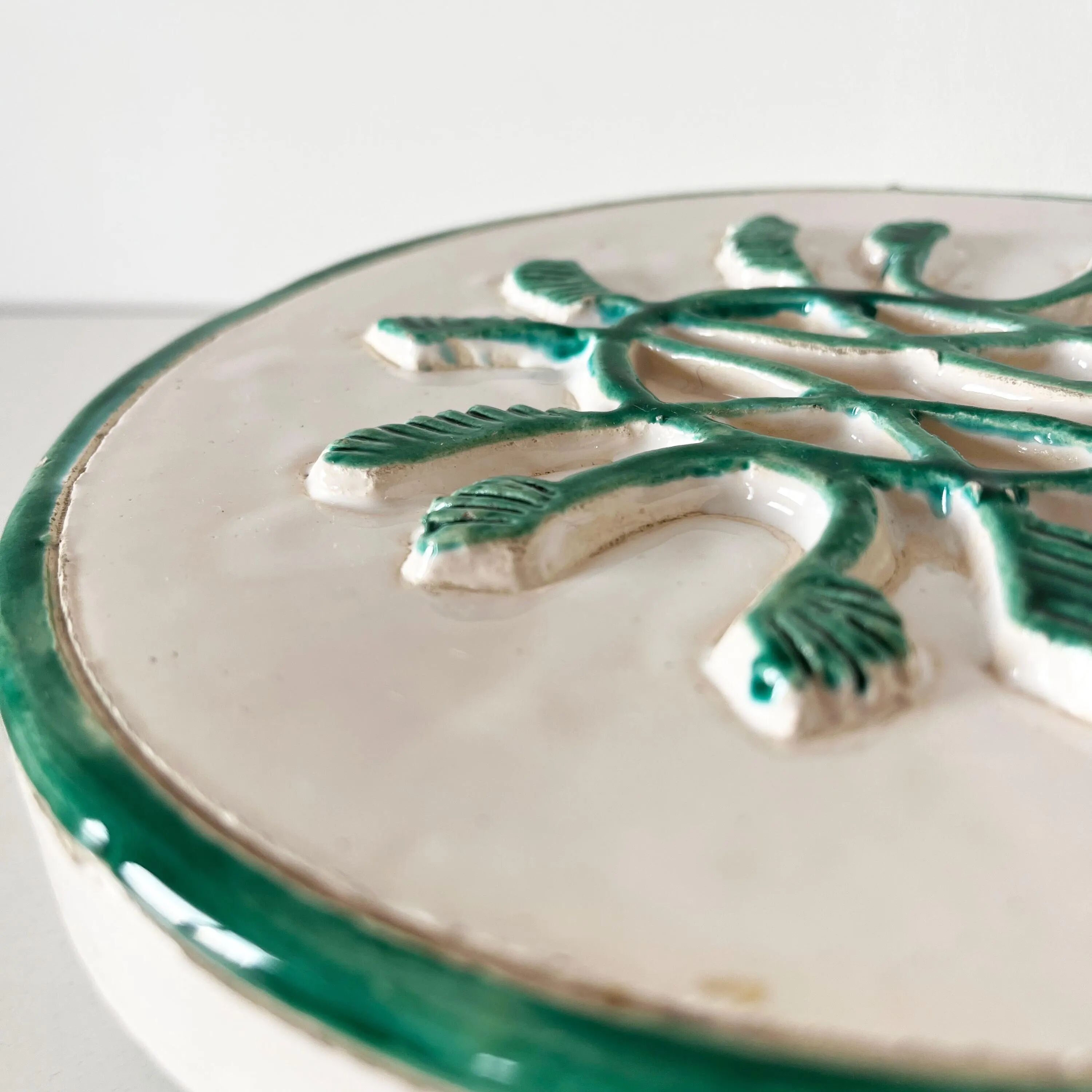 1950s embossed ceramic box