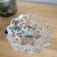Bougeoir en verre épais étoile