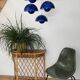 5 Blue Flower Pots by Verner Panton produced by Louis Poulsen