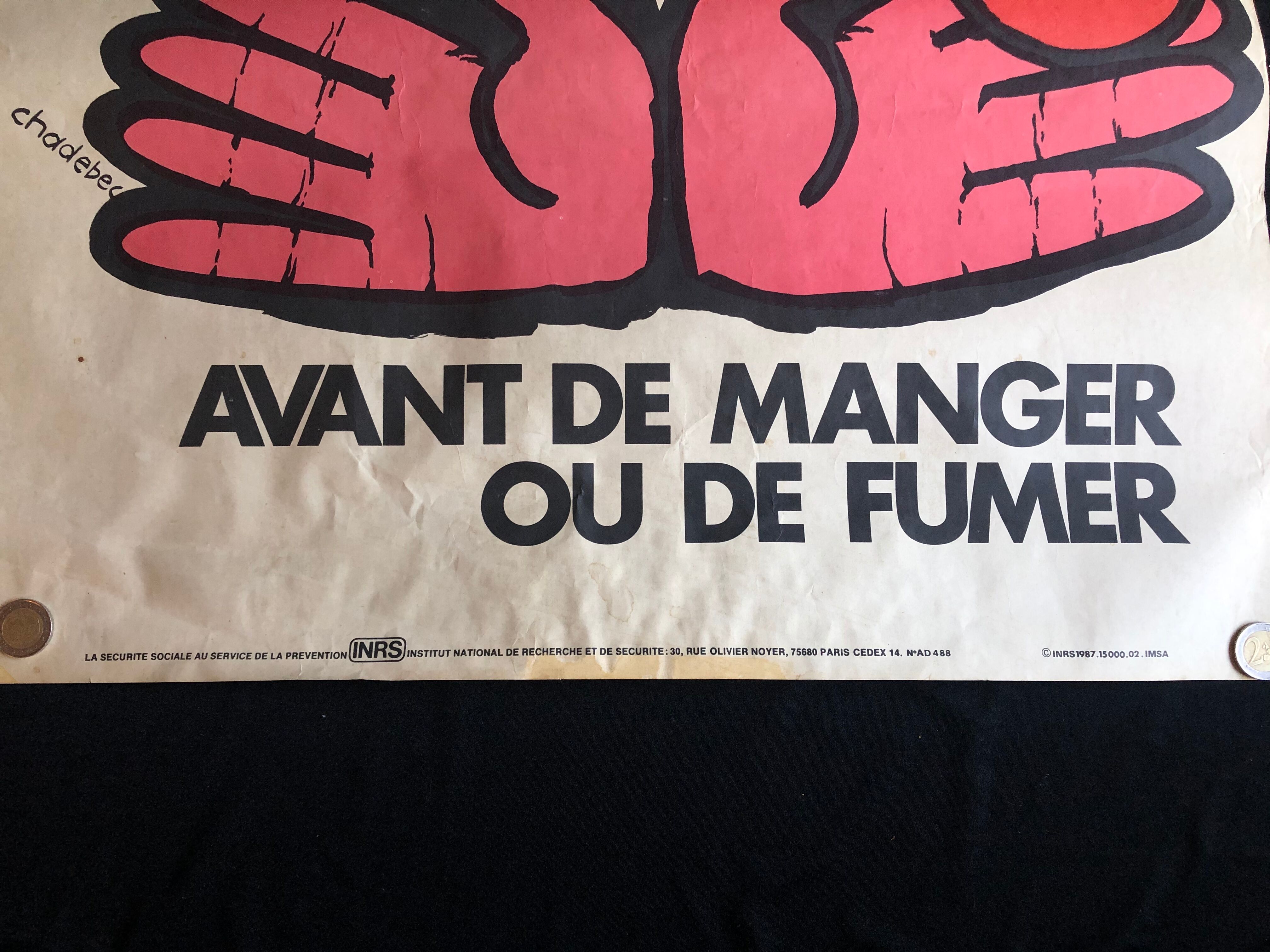 Old vintage poster B. Chadebec 1987