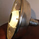 Old Bauhaus lamp in mercurized glass chrome industrial suspension.