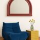 Miroir en bambou terracotta