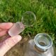 Set of 3 retro glass bottles