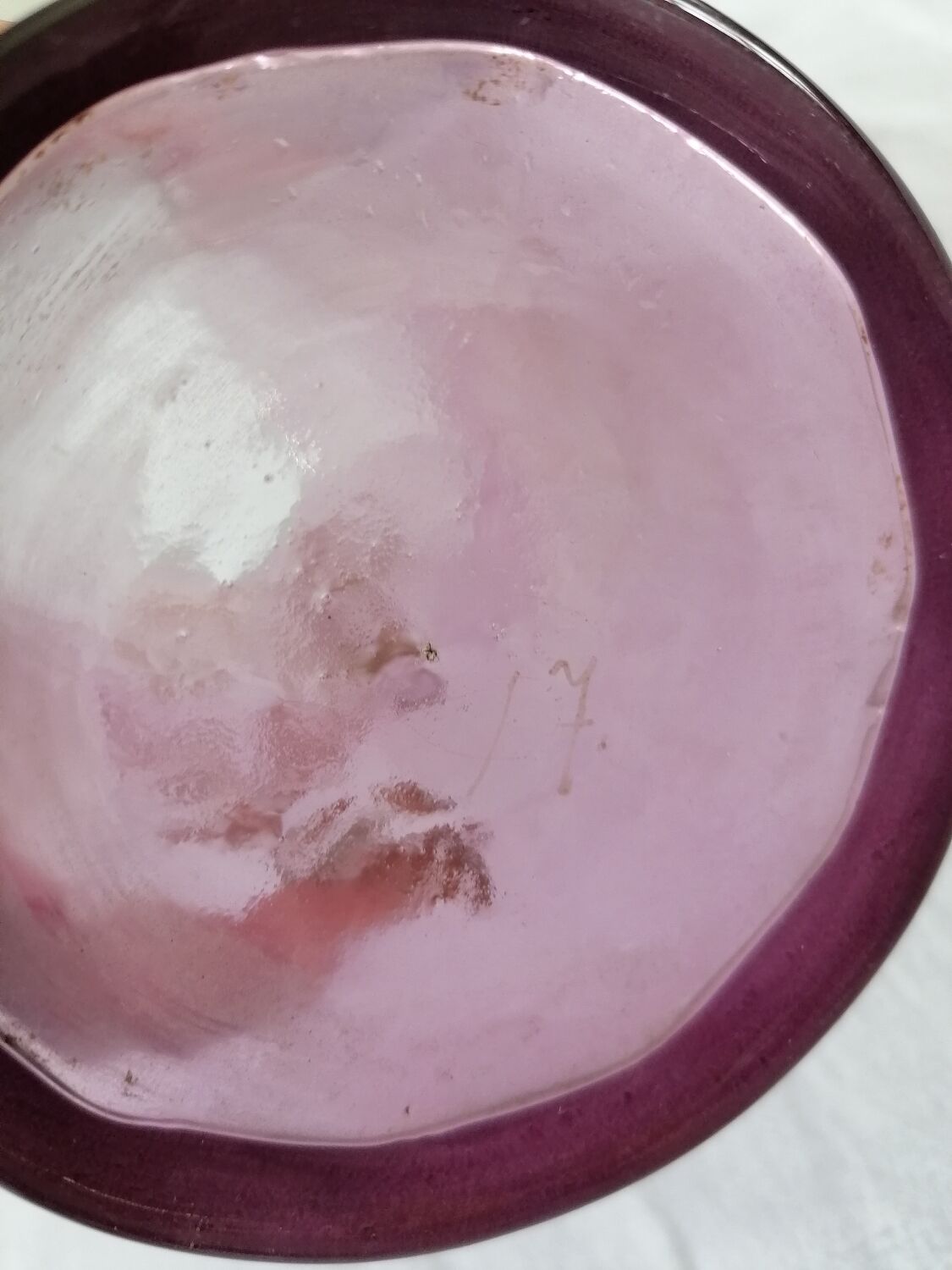 Enamelled roller vase