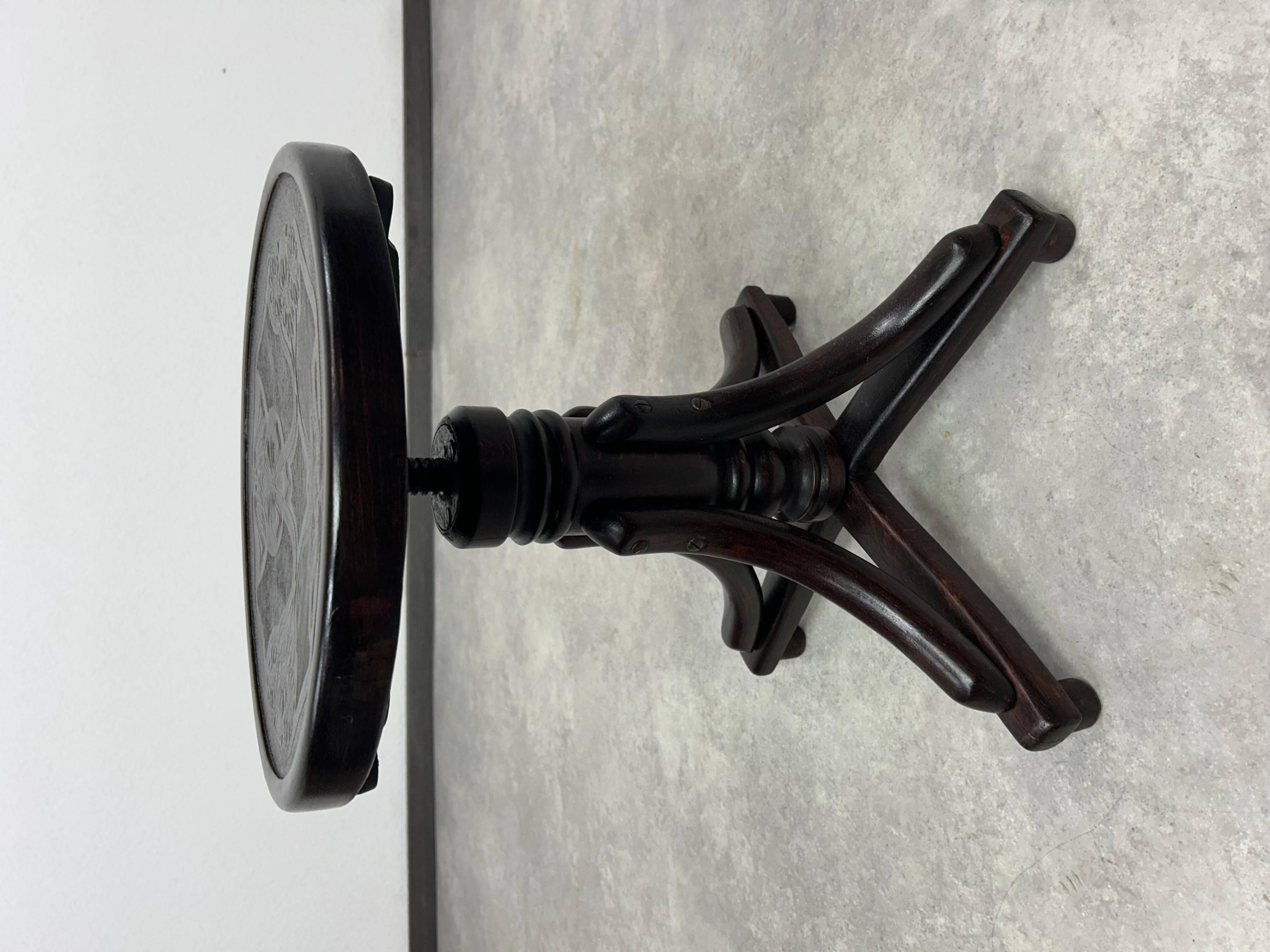 Curved wooden piano chair by Thonet