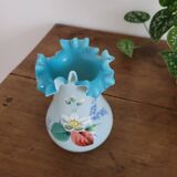 19th century blue opaline vase