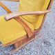Sleigh armchair of the 40s/50s in oak