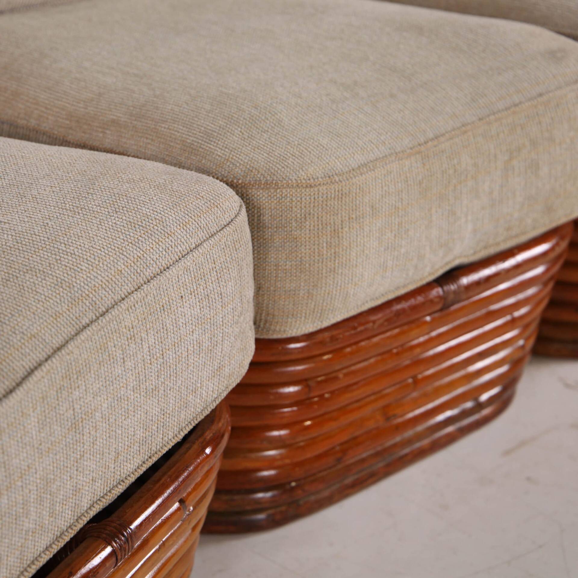 Rattan sofa by Paul Frankl
