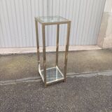 Vintage metal and glass column