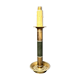 Antique Empire Column Lamp Base Brass Gilded Green Candle Holder Chandelier 4