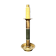 Antique Empire Column Lamp Base Brass Gilded Green Candle Holder Chandelier 4