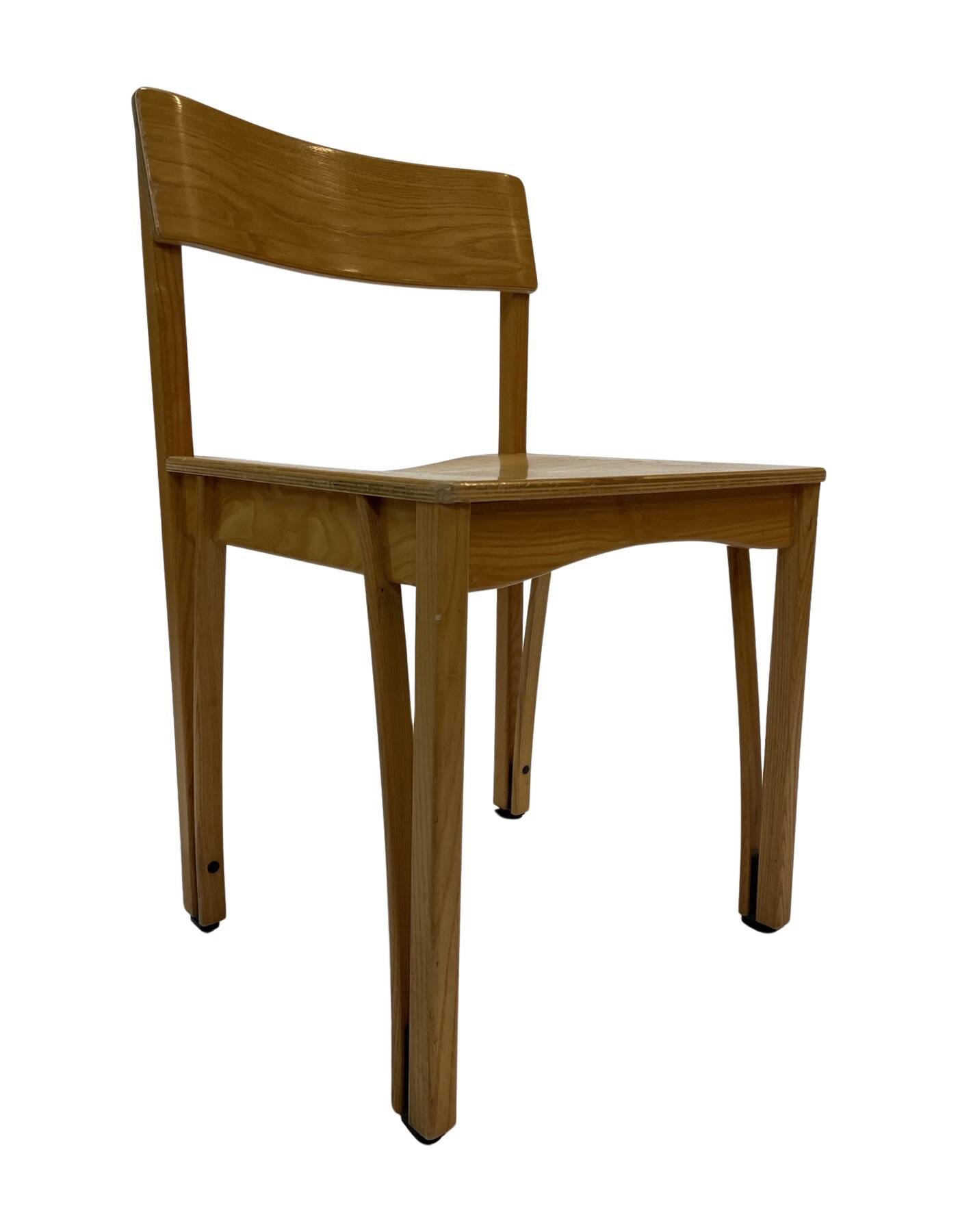 Vintage wooden chair 1980s minimalist design unique