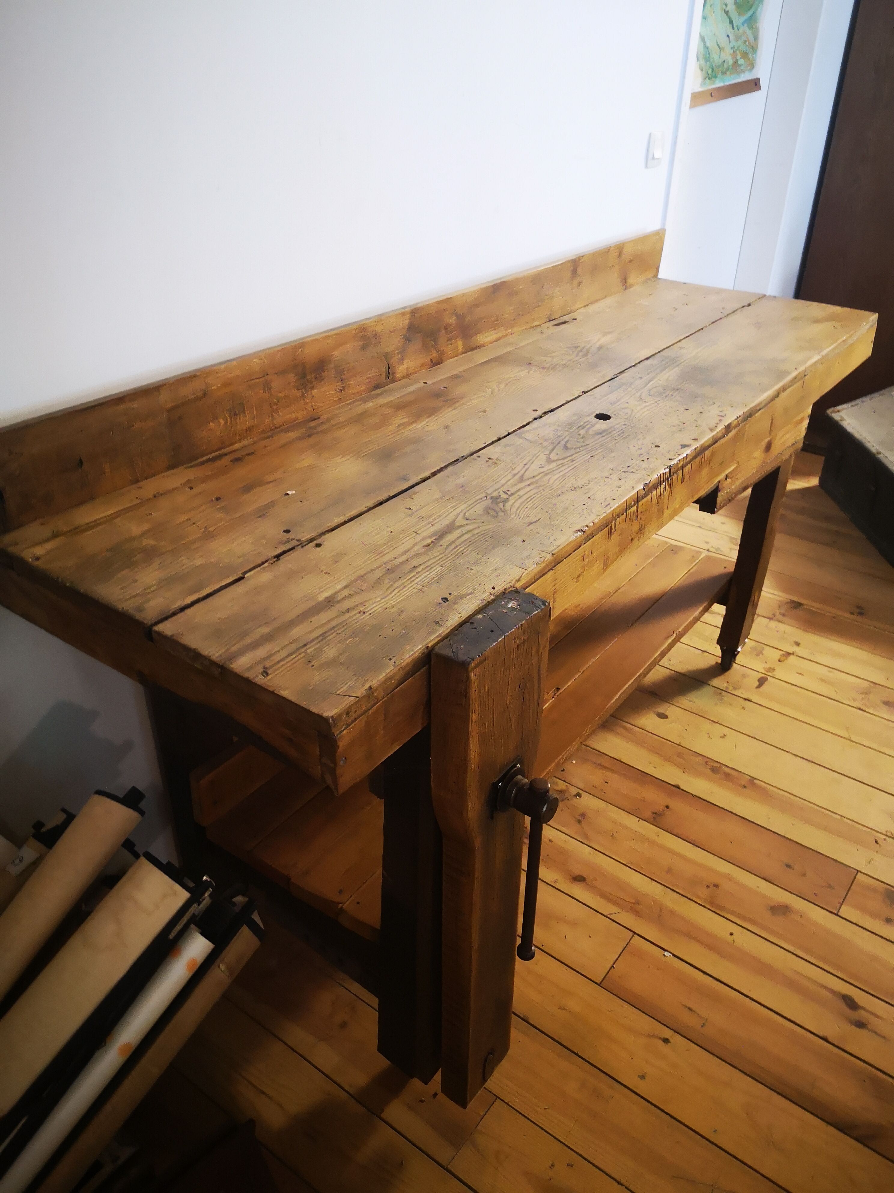 Restored carpenter workbench
