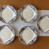 Lot de 5 assiettes en faïence de Badonviller