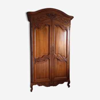 Old provencal walnut wardrobe