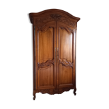 Old provencal walnut wardrobe