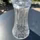 Large engraved and cut crystal vase