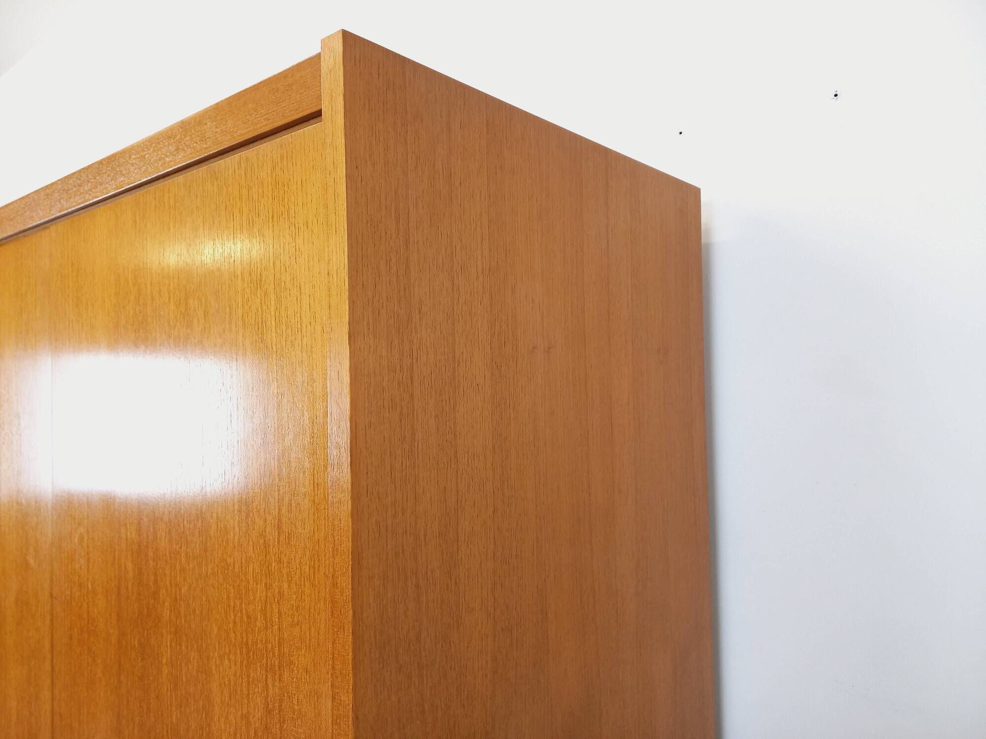 Vintage Scandinavian-style teak wardrobe from the 1960s