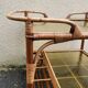 beautiful rattan and bamboo serving cart from the 1960s/70s