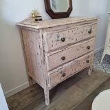 Vintage chest of drawers in patinated wood