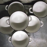 Set of 6 ramekins with Villeroy & Boch porcelain handle