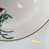 Set of 5 flat plates "Luxeuil" Hbcm