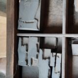 Printing cabinet 16 drawers with these lead letters