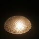 Old ceiling light - Globe glass molded effect tip of diamonds - 70s