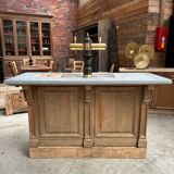 Solid oak bar counter