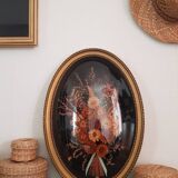 Frame domed dried flowers