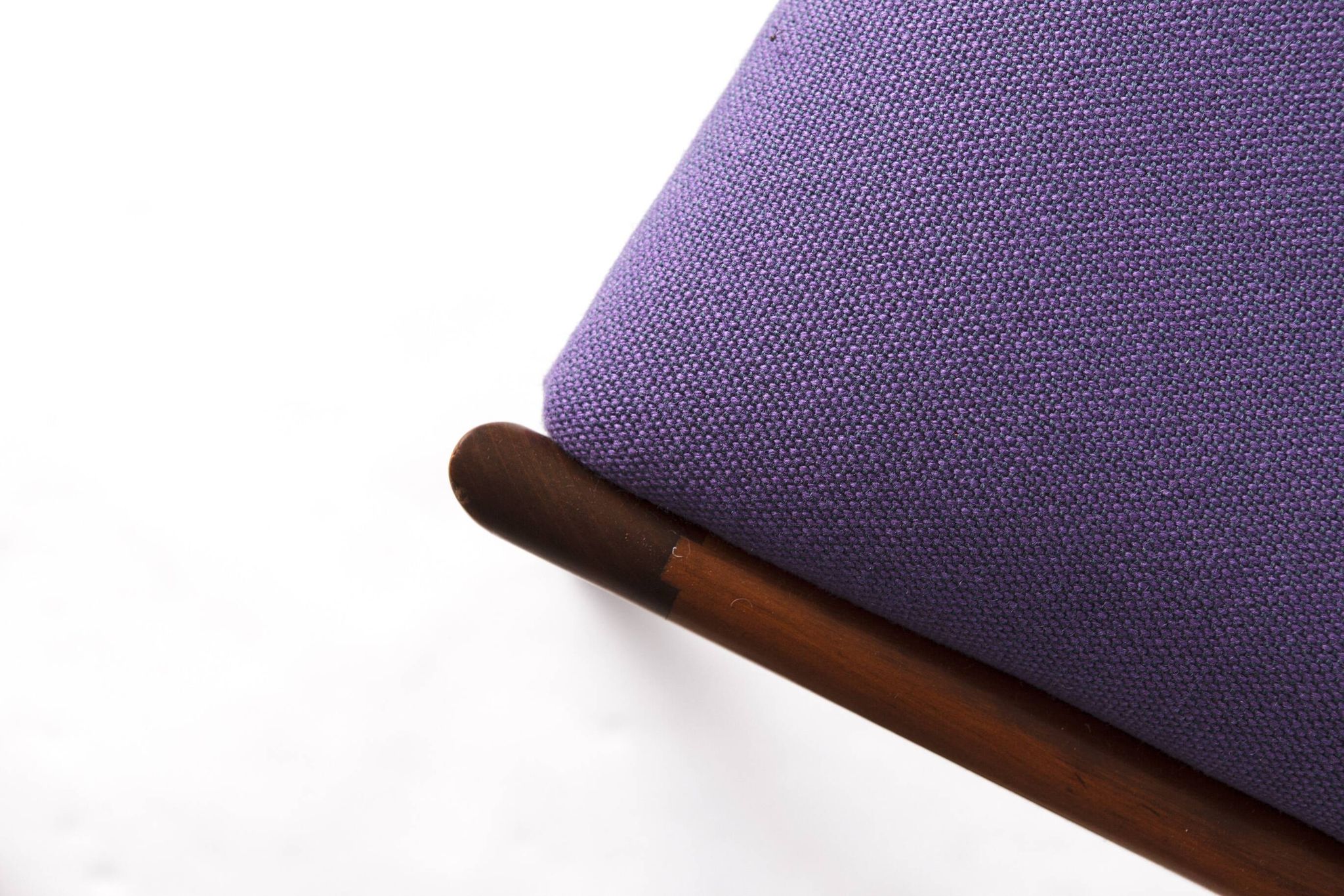 Set of 8 Vintage Chairs by Lübke – 1960s-70s Beech Wood & Violet Textile