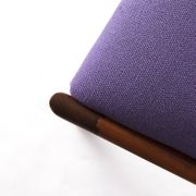 Set of 8 Vintage Chairs by Lübke – 1960s-70s Beech Wood & Violet Textile