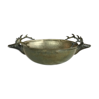 Deer metal bowl