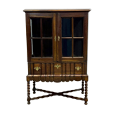 English mahogany display cabinet, late 19th century